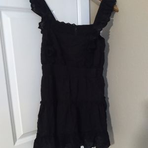 Lulu's black mini dress with ruffles size s